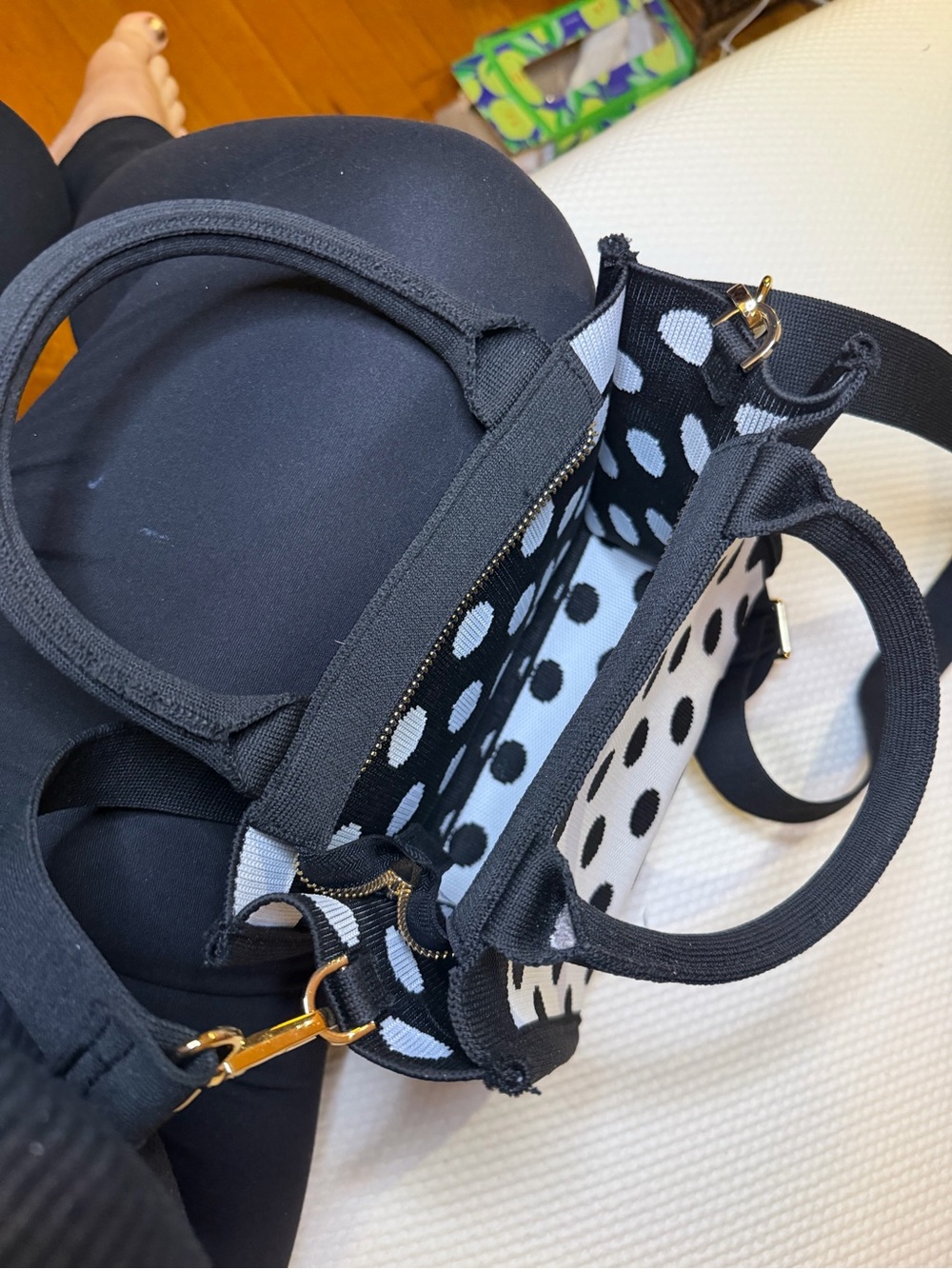 Kate Spade x Target Black & White Polka Dot Crossbody Bag - Picture 6 of 7